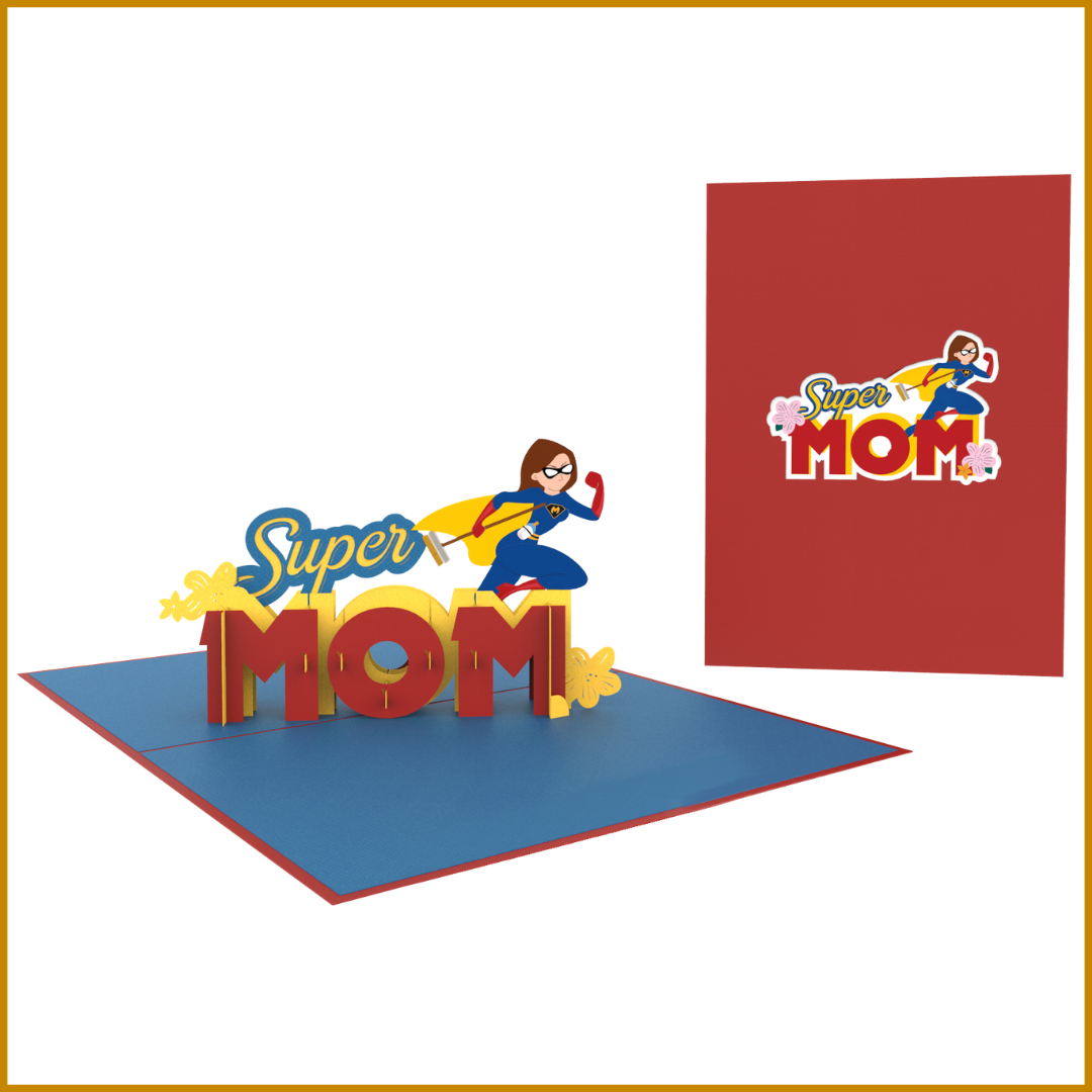 3D Super Mom Pop Up Card