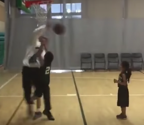 Kid Gets Blocked By His Own Coach