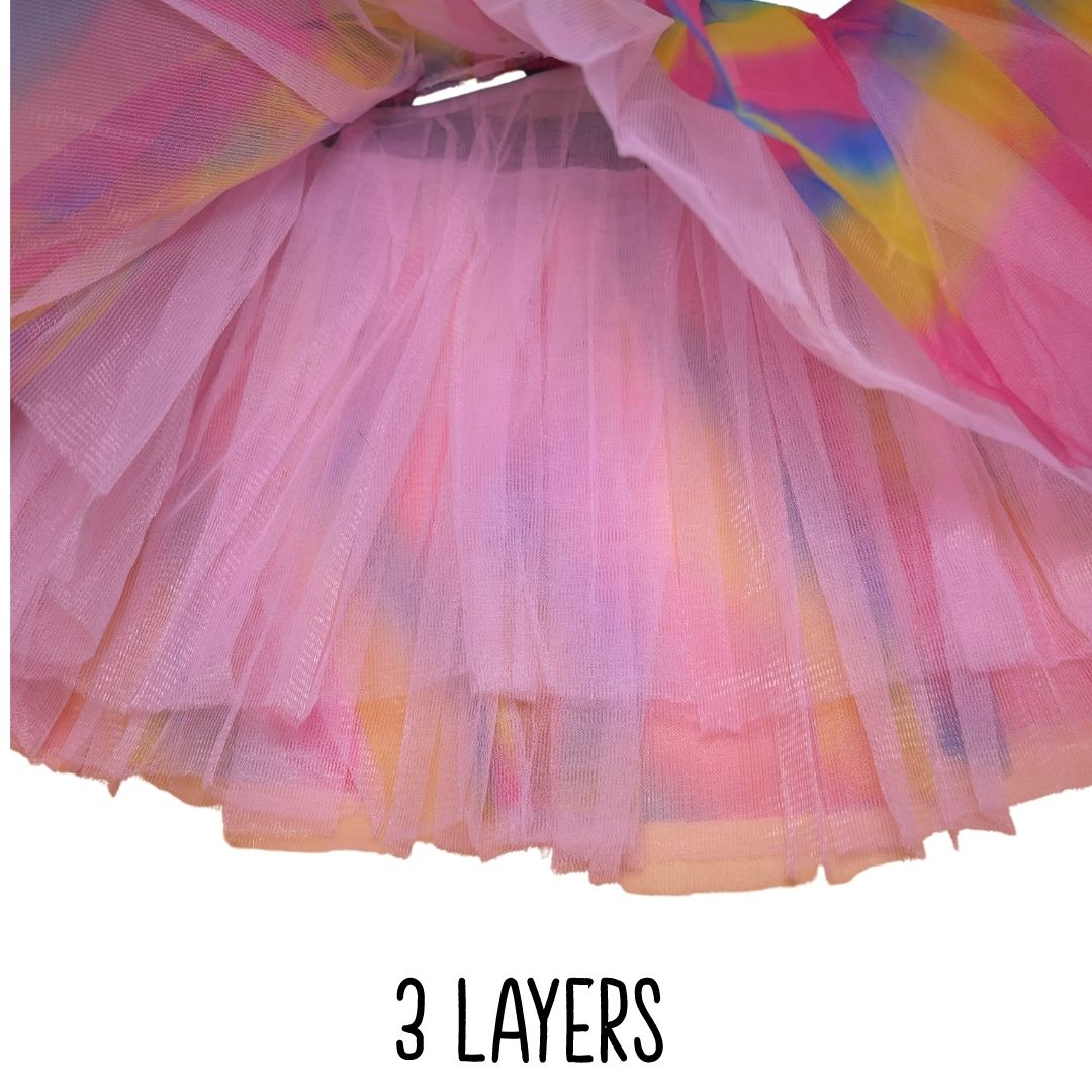 Elastic Waist Rainbow Color TuTu