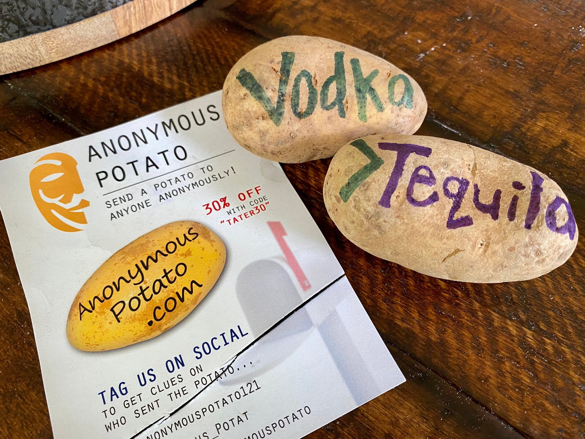 Mail A Custom Anonymous Potato - AnonymousPotato