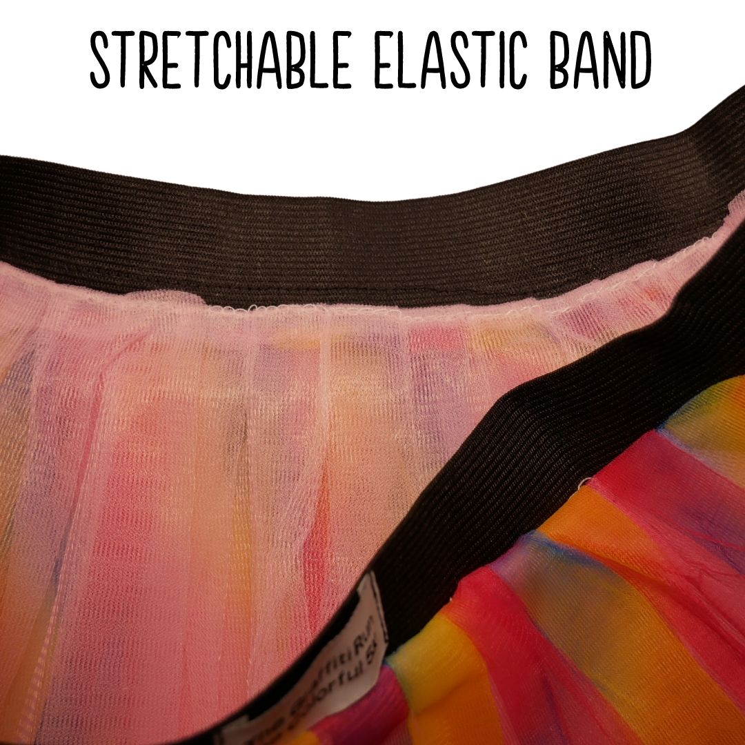 Elastic Waist Rainbow Color TuTu