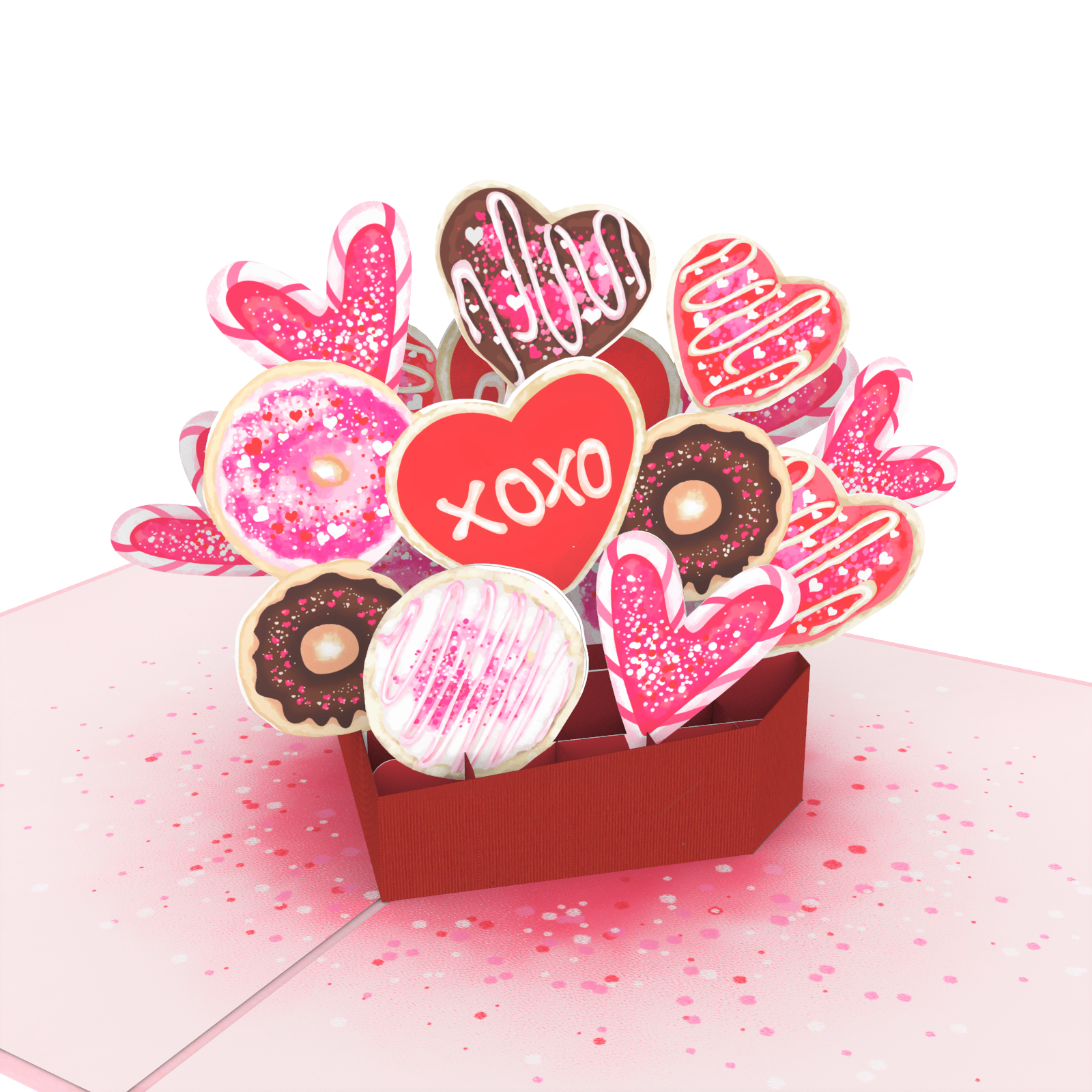 3D Pop Up XOXO Love Cookies Card