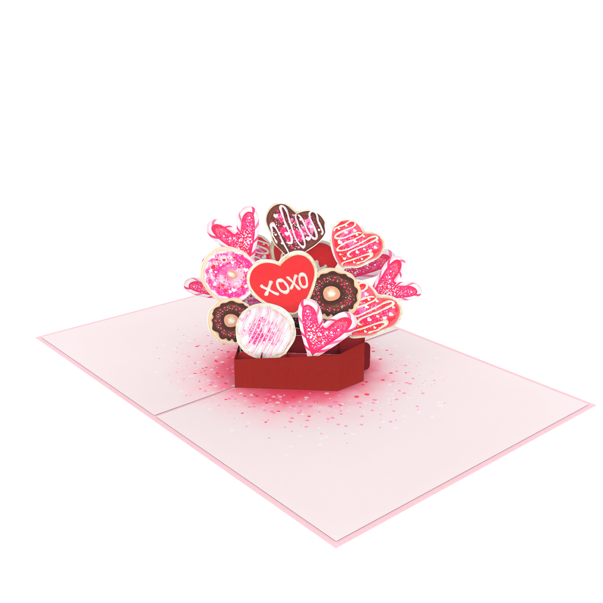 3D Pop Up XOXO Love Cookies Card