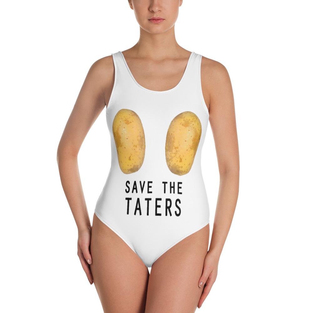 Save The Taters One-Piece Swimsuit - AnonymousPotato