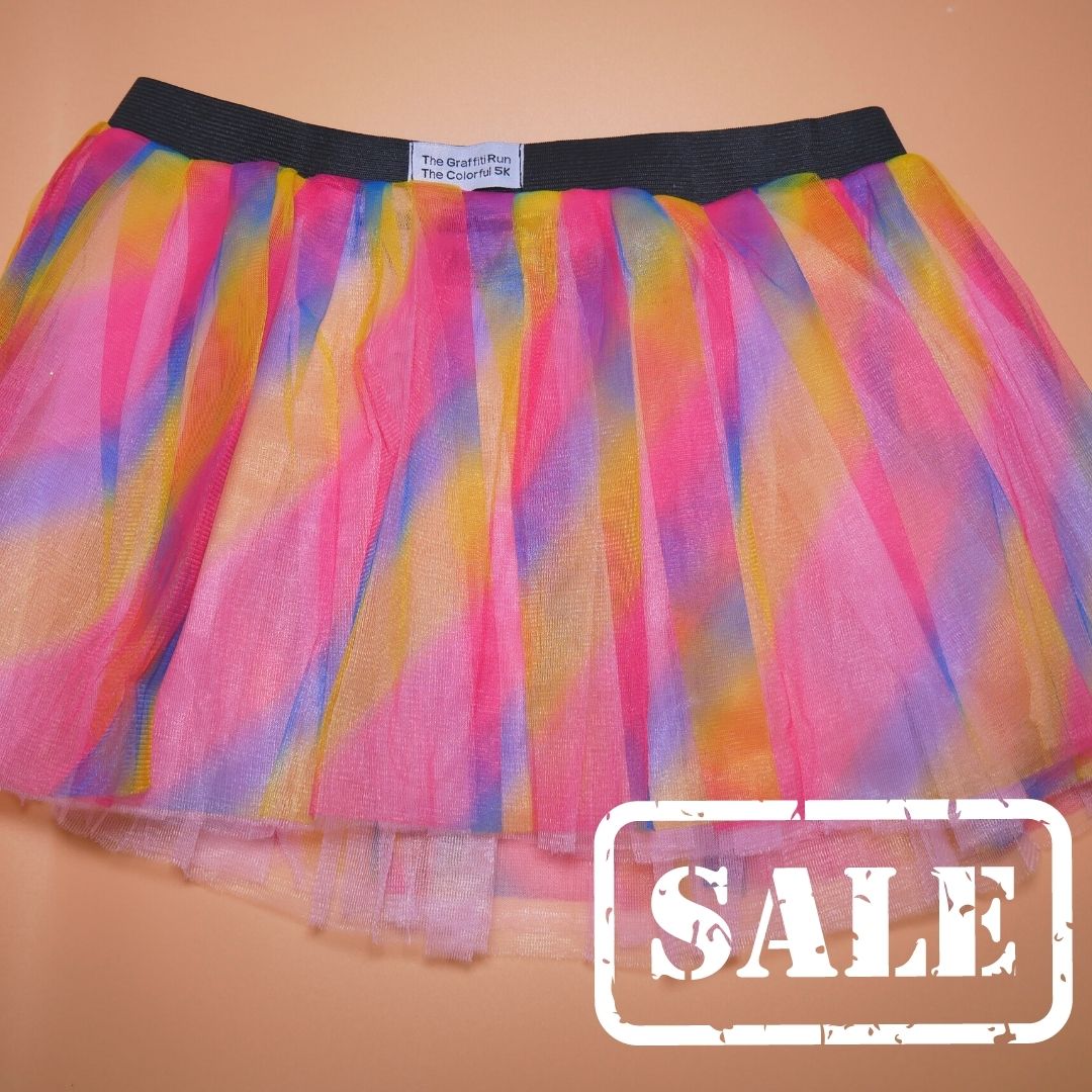 Elastic Waist Rainbow Color TuTu