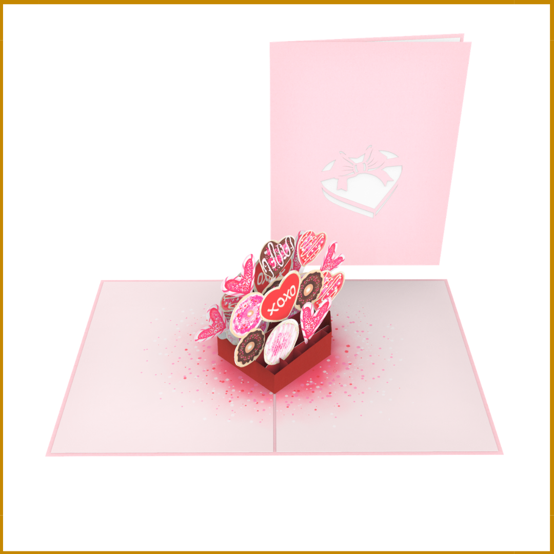 3D Pop Up XOXO Love Cookies Card